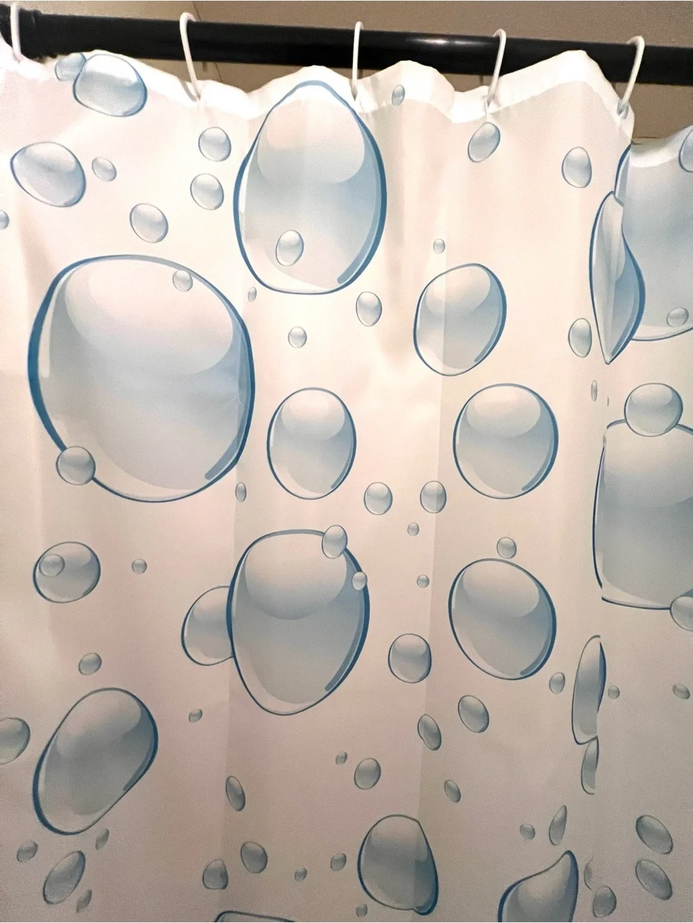 Blue Bubbles Shower Curtain